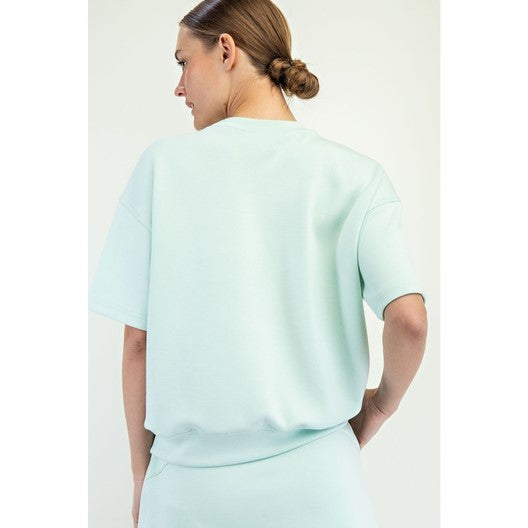 Modal Scuba Basic Short Sleeve Top