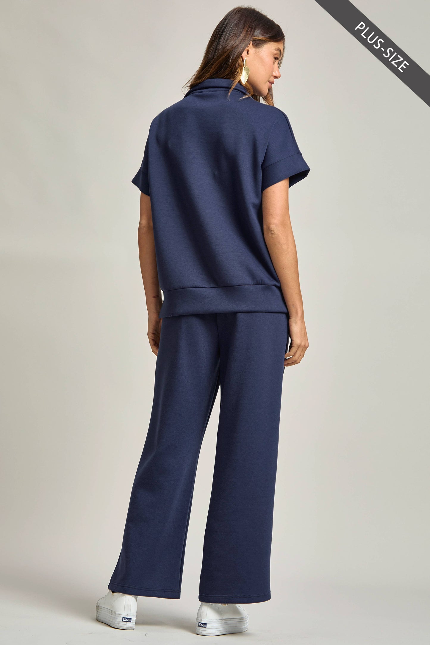 Dear Scarlett - PLUS SIZE Quarter Zip + Pants Modal Set TRVSET-CATALINAP