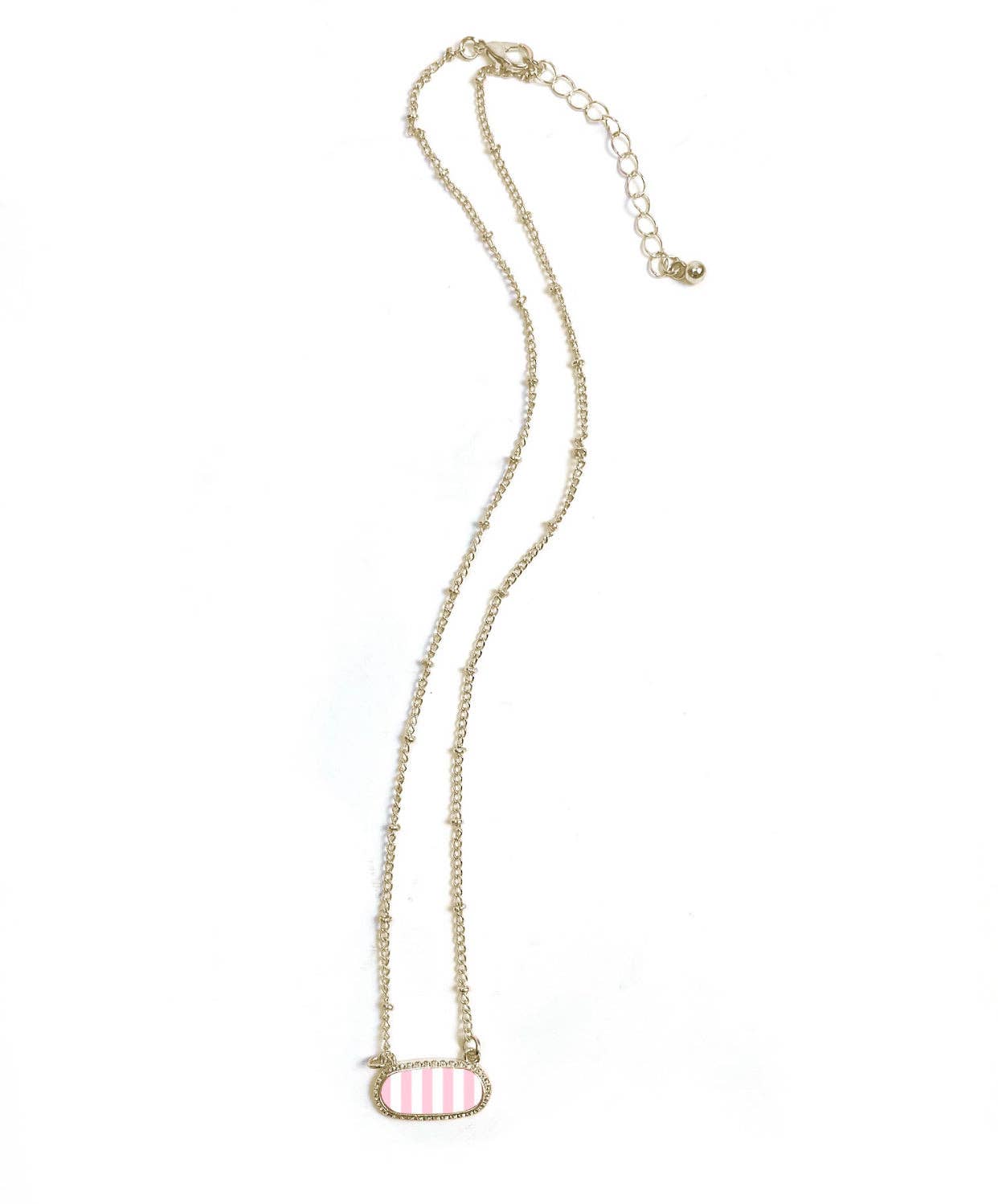 CrawfordHill-Pink Striped Necklace