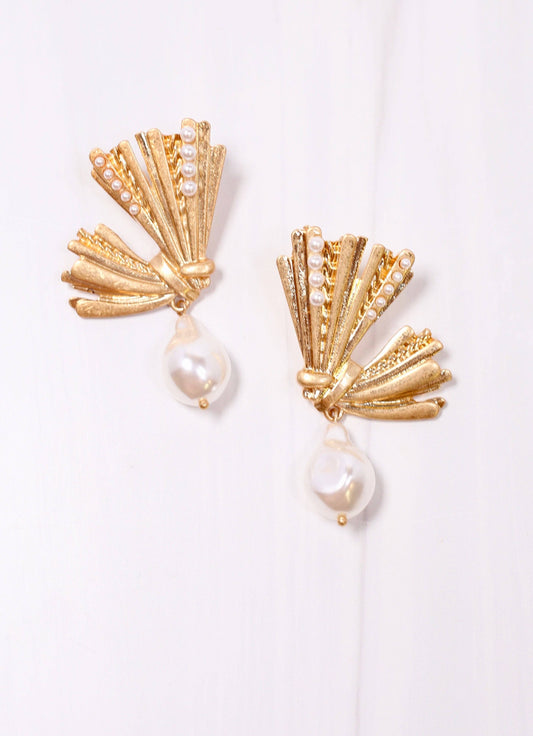 San Clemente Earring with Pearl GOLD
