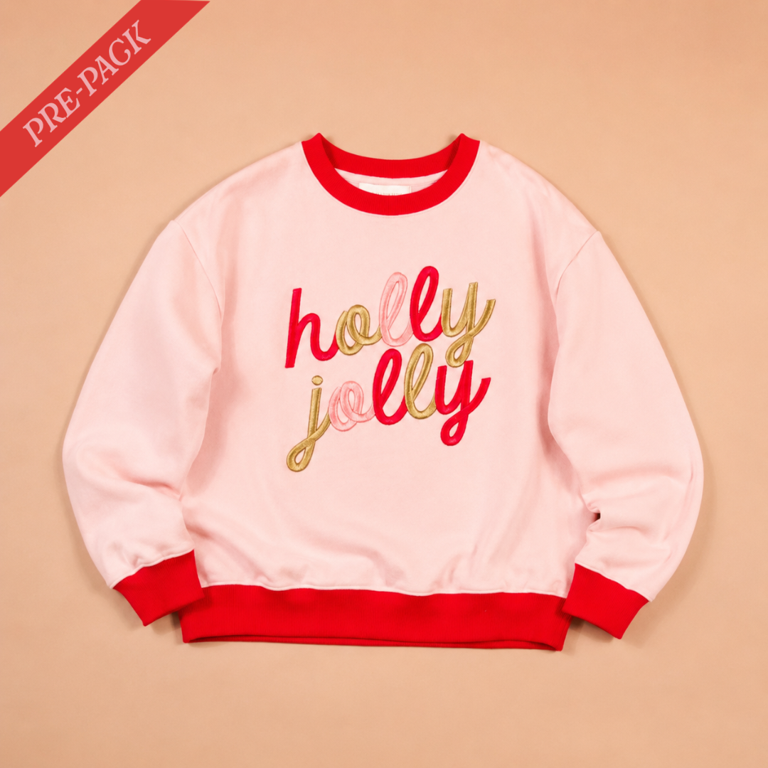 Holly Jolly Christmas Graphic Crewneck Sweatshirt