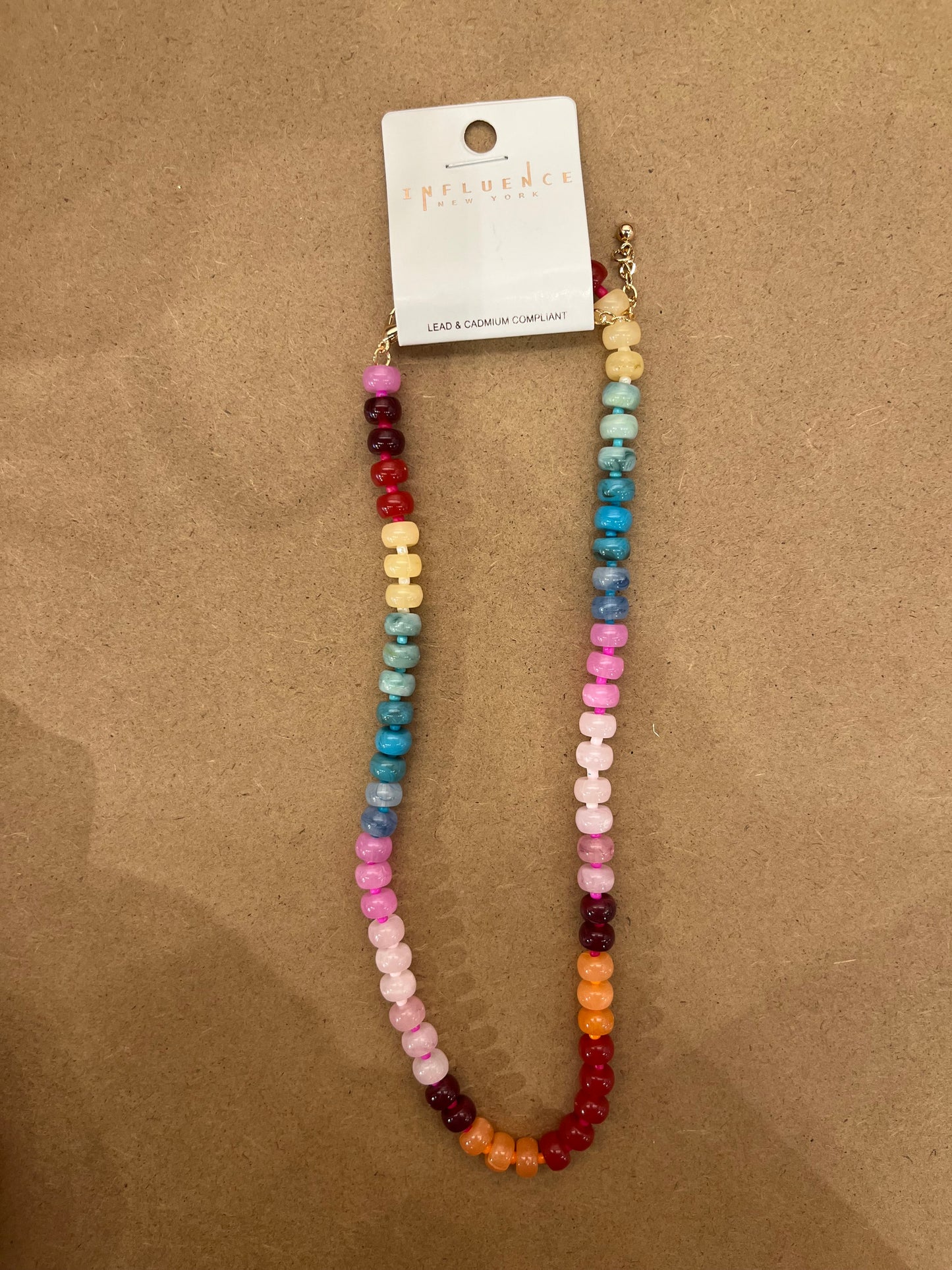 Rainbow beaded necklace