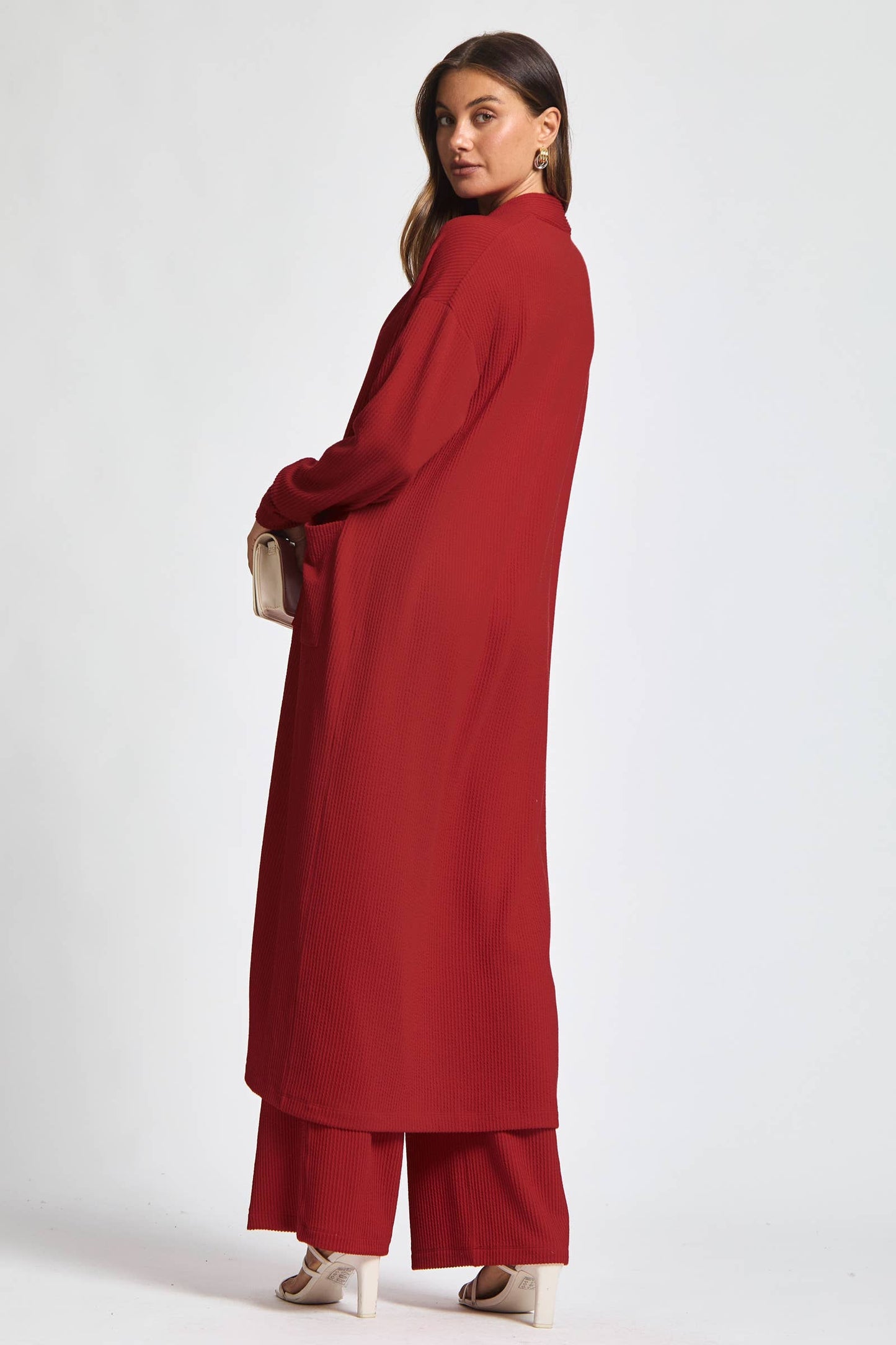 Dear Scarlett - Longline Cardigan + Relaxed Pants 2 Piece