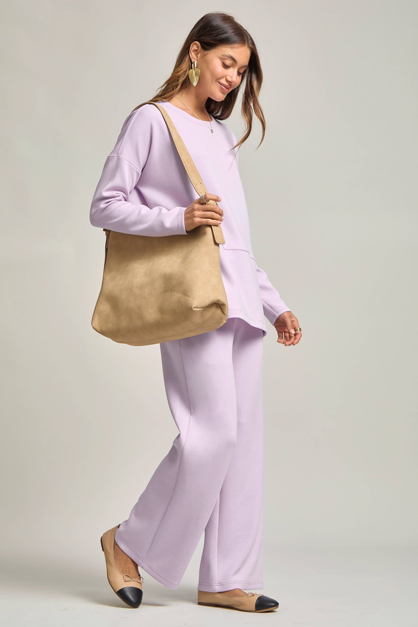 Dear Scarlett - Tunic Top + Straight Pants Travel Modal Set