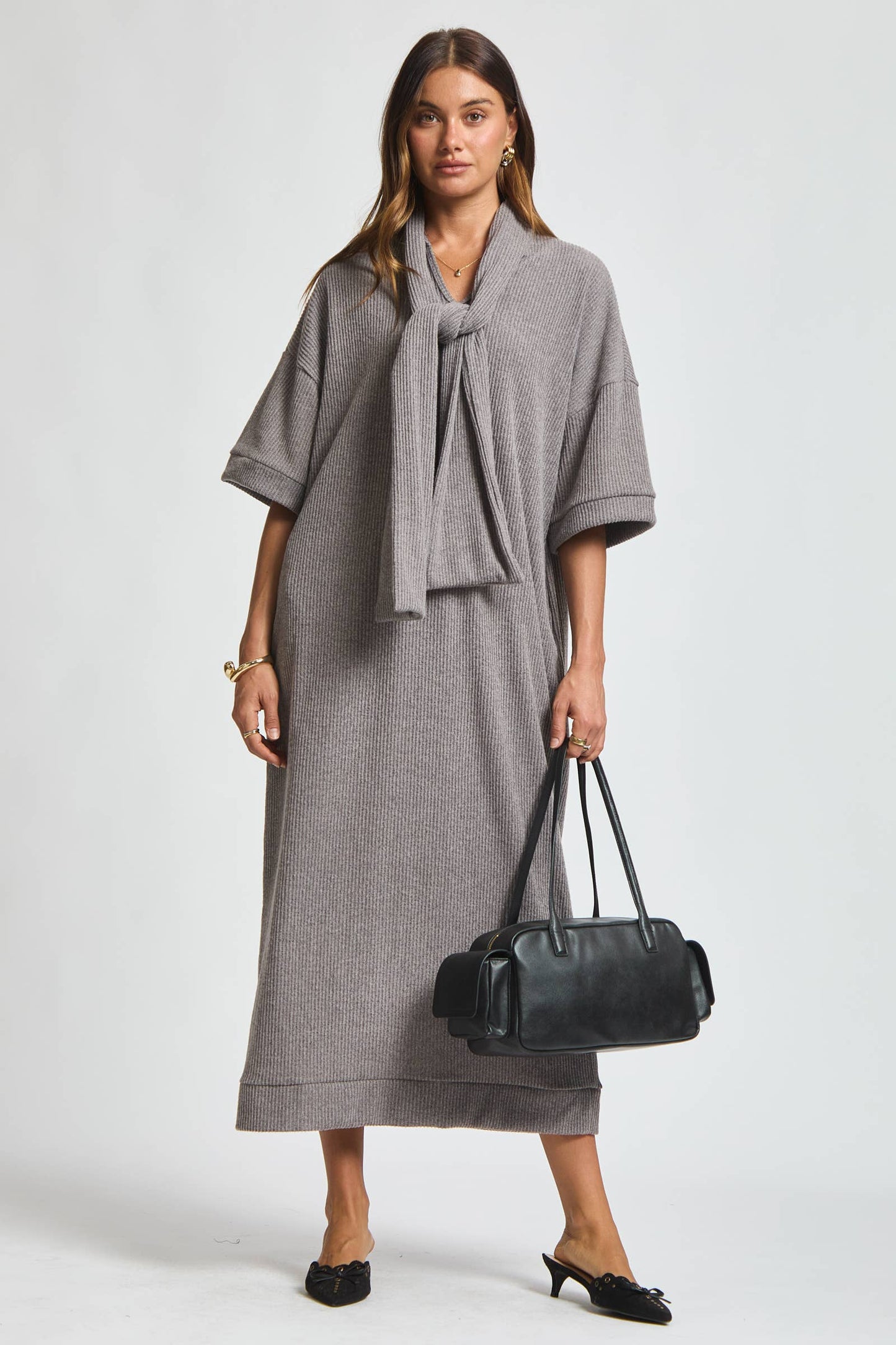 Dear Scarlett - Relaxed Fit Ribbed Maxi Dress