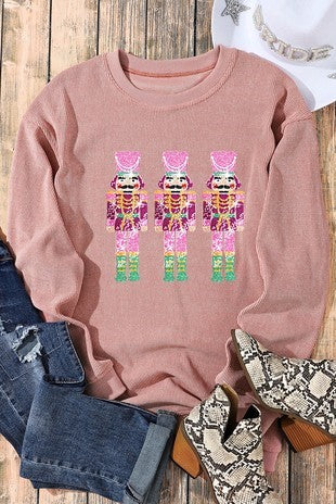 Nutcrackers Mineral Wash Corded Graphic Sweatshirt