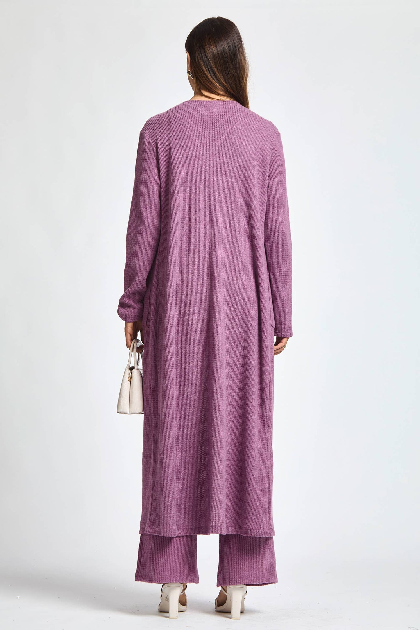 Dear Scarlett - Thermal Sleeveless Tank + Cardigan + Relaxed Pants