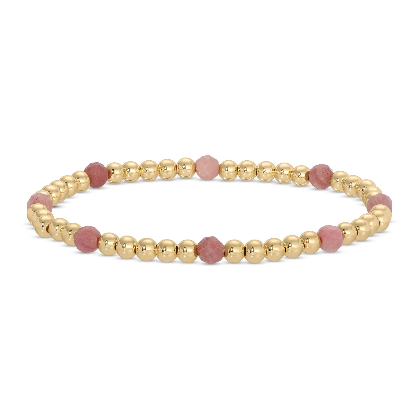 3297- Stretch Beaded Bracelet Stone Accents