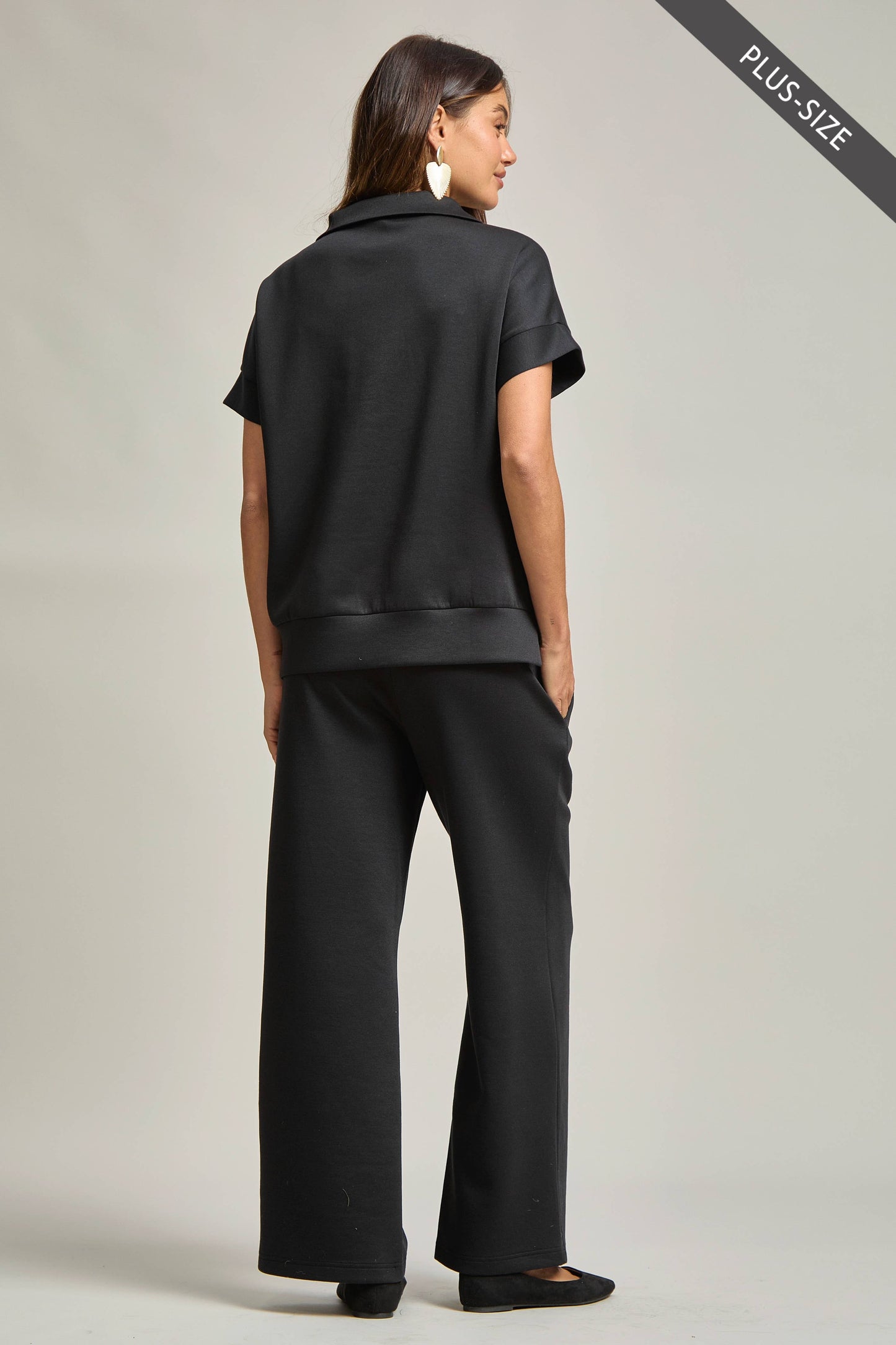 Dear Scarlett - PLUS SIZE Quarter Zip + Pants Modal Set TRVSET-CATALINAP