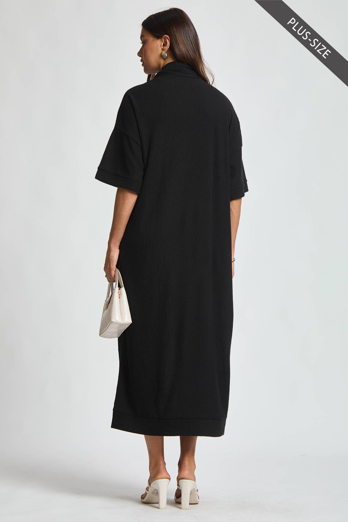 Dear Scarlett - PLUS SIZE Relaxed Fit Ribbed Maxi Dress