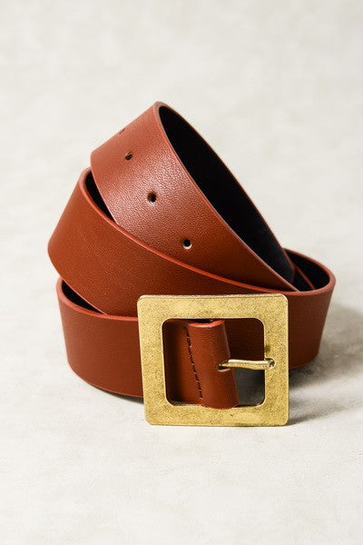 Classic Oversized Square Buckle Belts