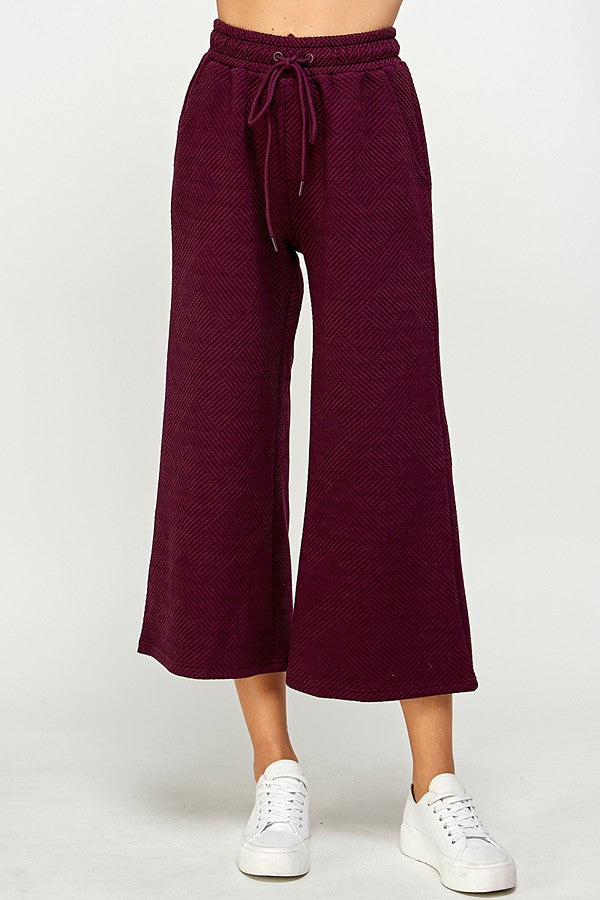 Textured Short Sleeve Sweatshirts Lounge Wear Top and Bottom