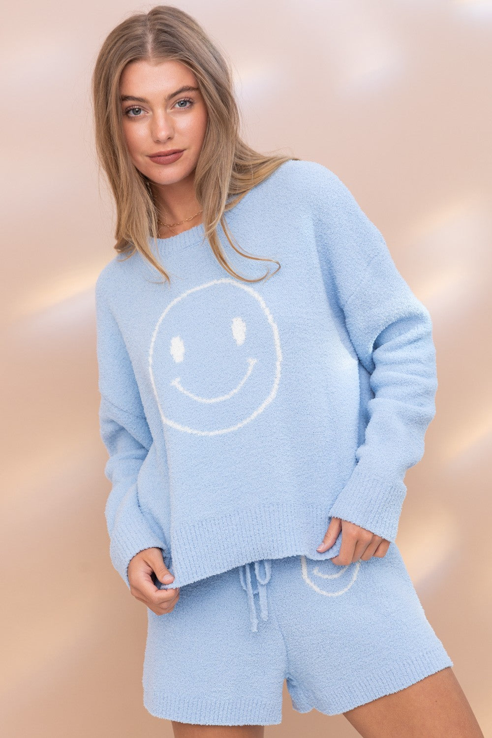 Smiley Comfy Lounge Set-Pink