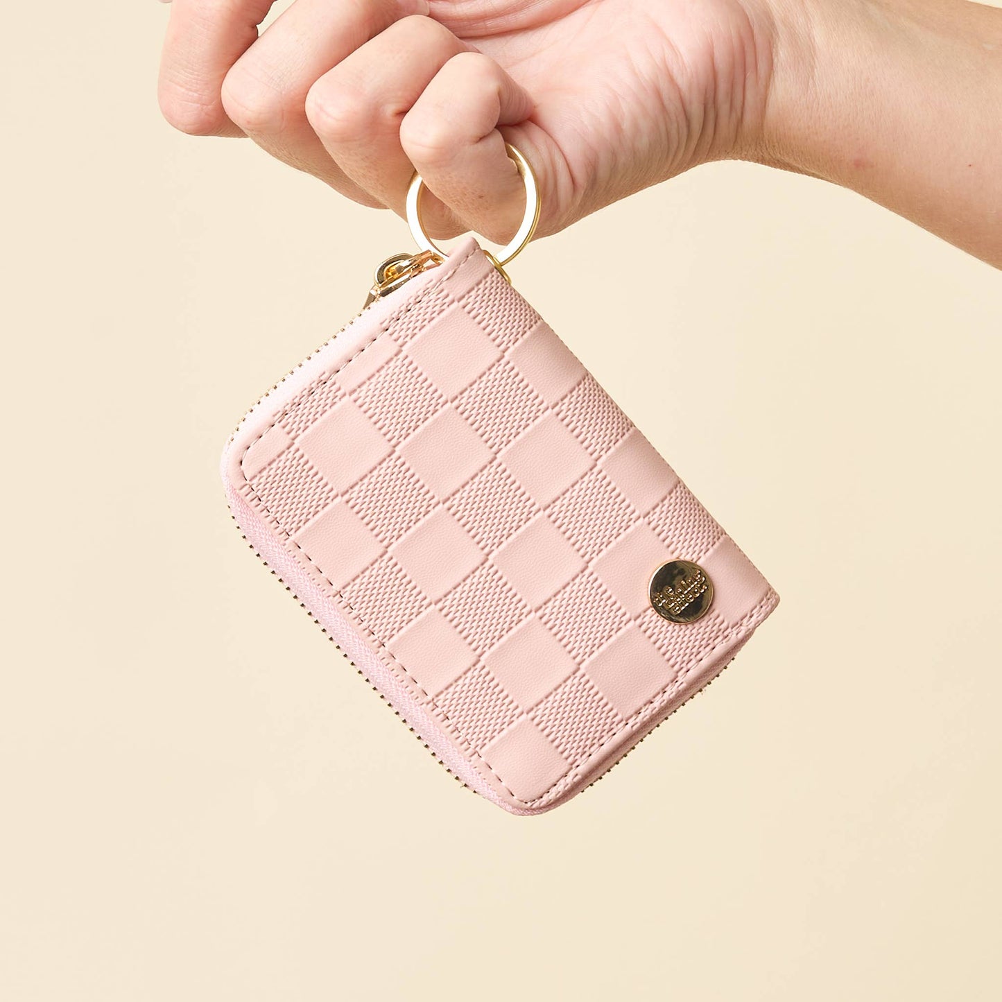 Zip Around Wallet-Blush Check