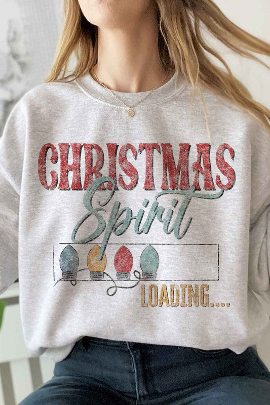 LOADING CHRISTMAS SPIRIT GRAPHIC SWEATSHIRT