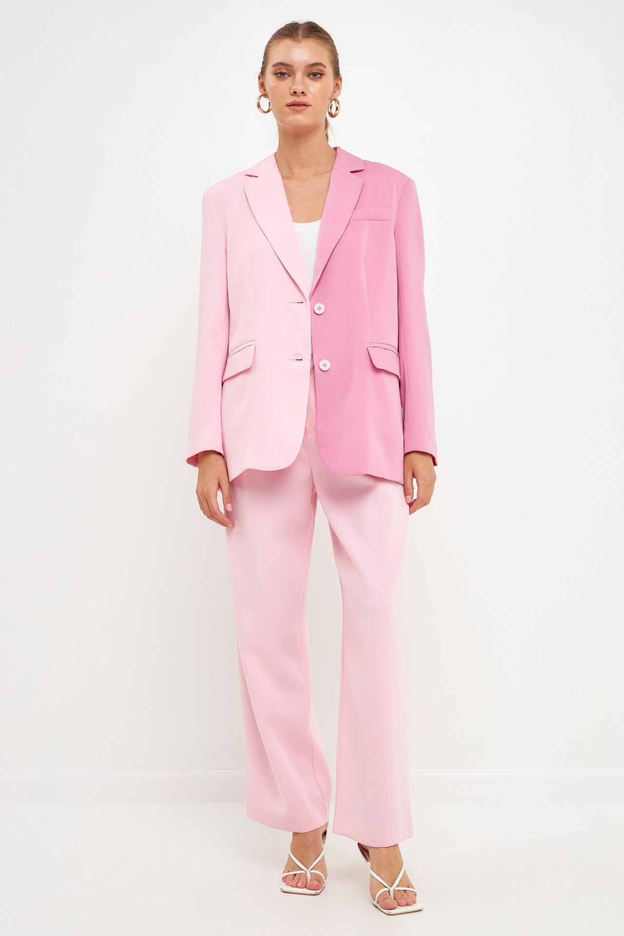 Twin Pink Colorblock Blazer