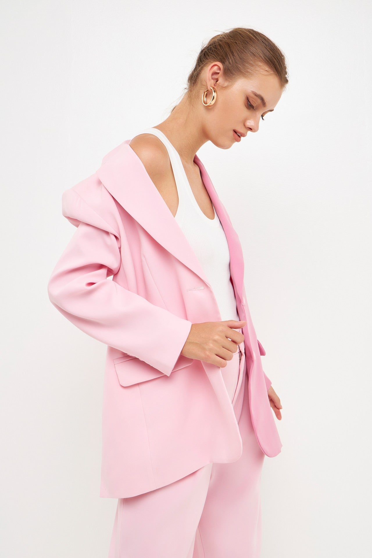 Twin Pink Colorblock Blazer