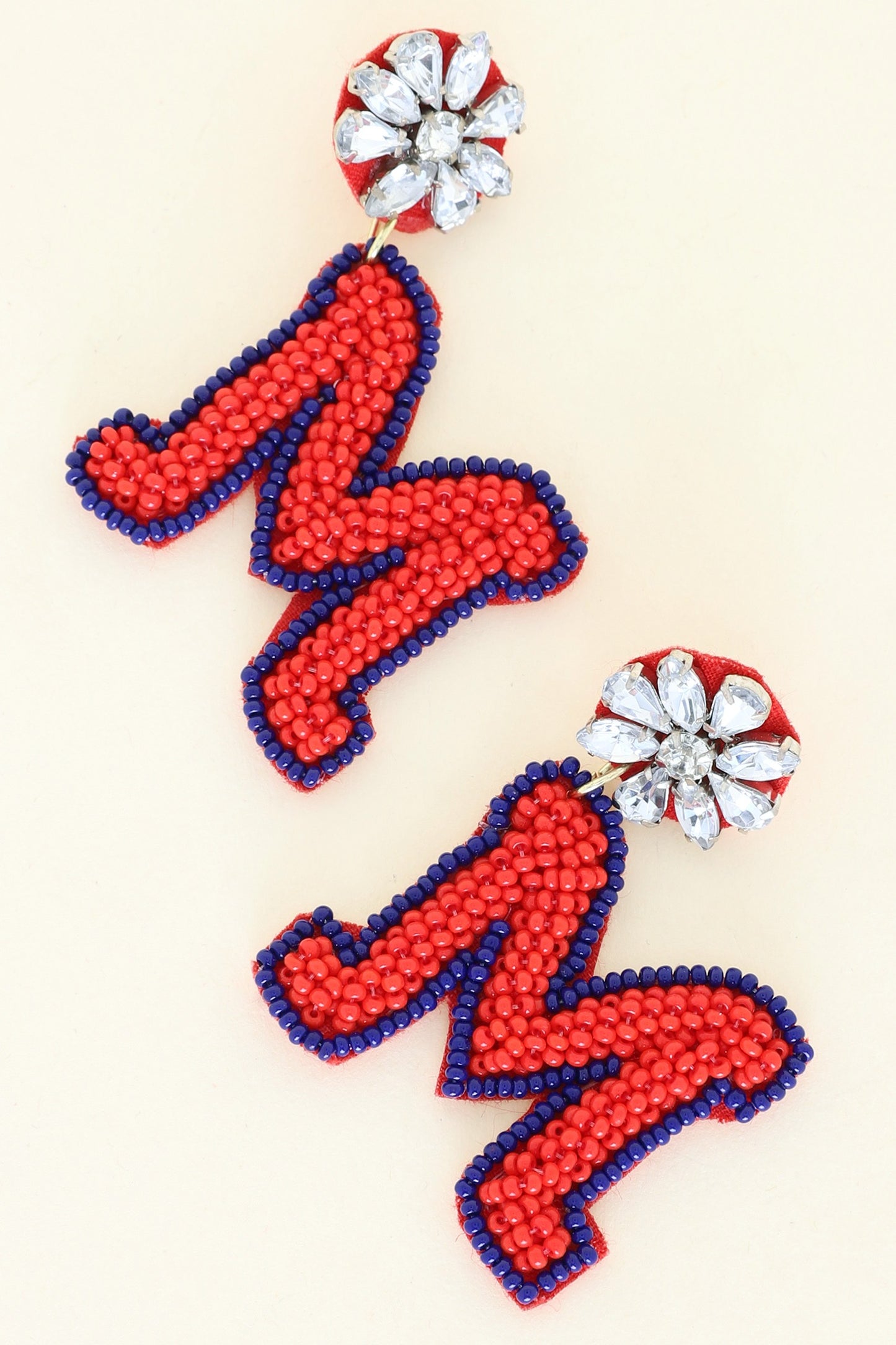 OLE MISS BEADED EARRINGS