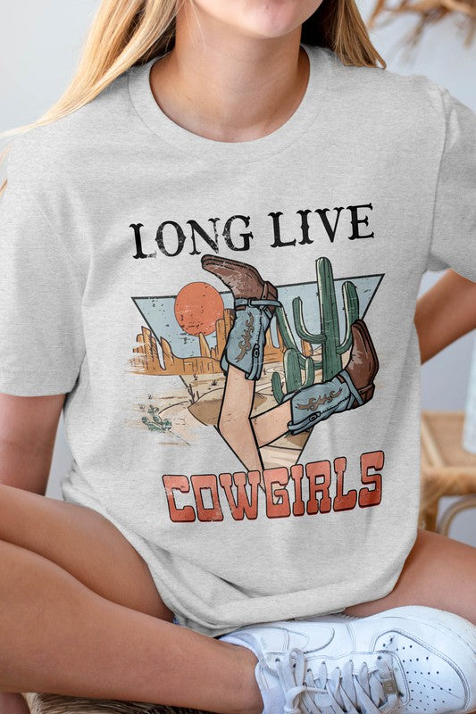 Long Live Cowgirls, Western Graphic Tee-Drop Ship