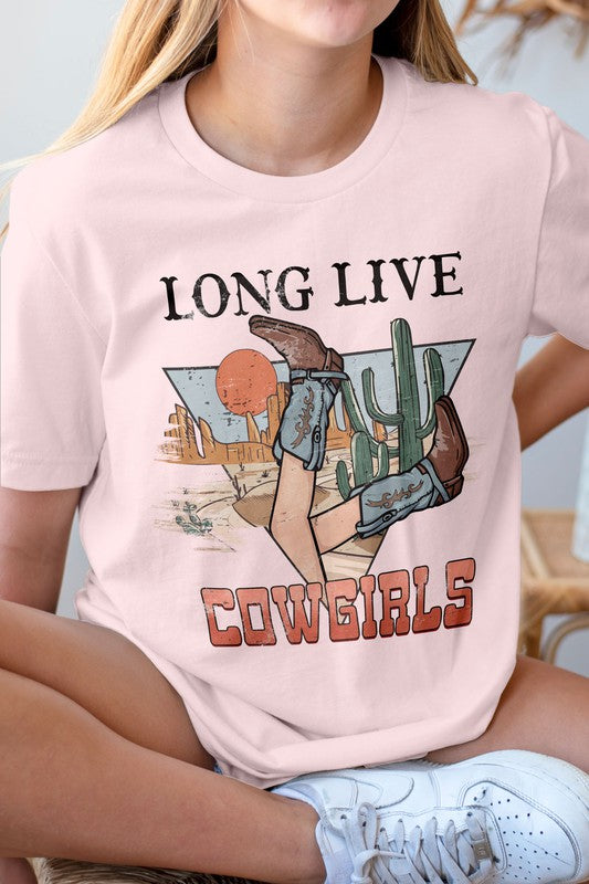 Long Live Cowgirls, Western Graphic Tee-Drop Ship