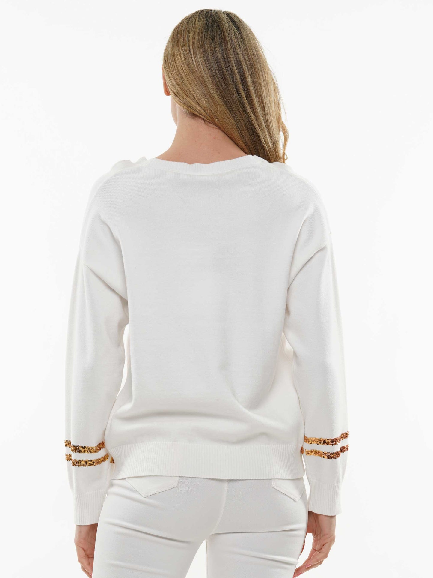 Sequin saints knit top