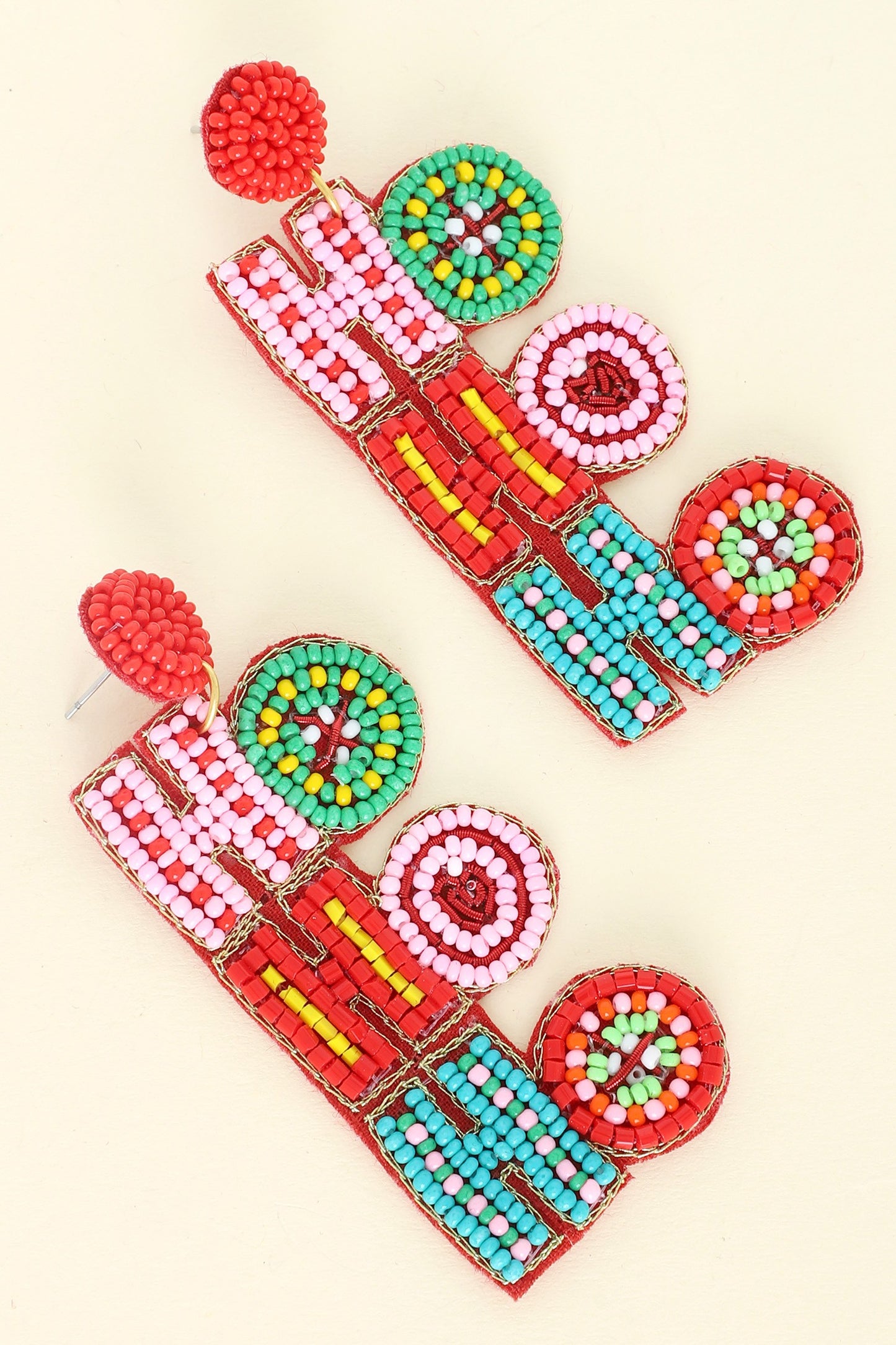 HOHOHO Christmas Beaded Long Drop Earrings