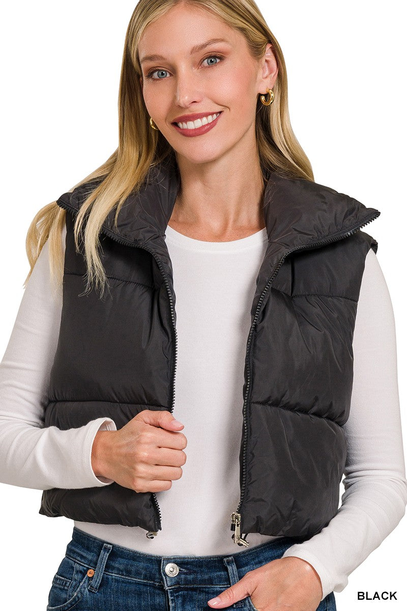 PUFFER CROPPED VEST