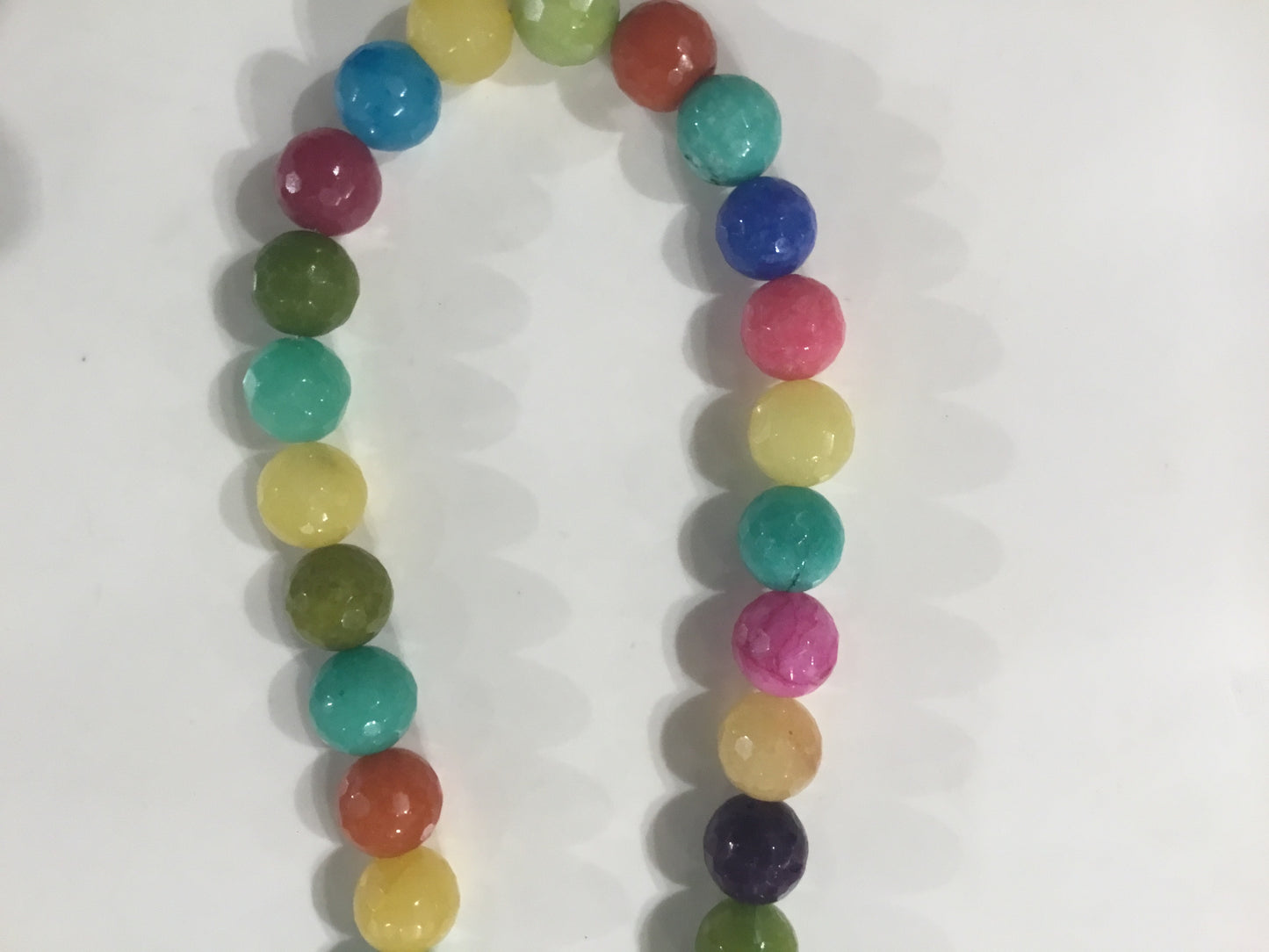 Colorful Natural Stone Beaded Necklace Chic Casual Style