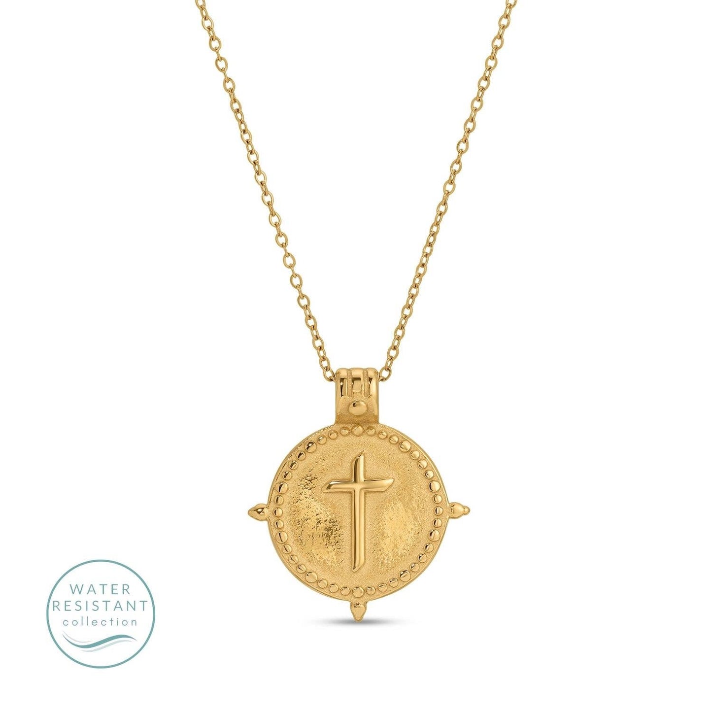 Splendid Iris - Vintage Vibe Cross Pendant - Water Resistant