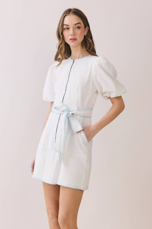 The Vivian Front Tie Mini Dress