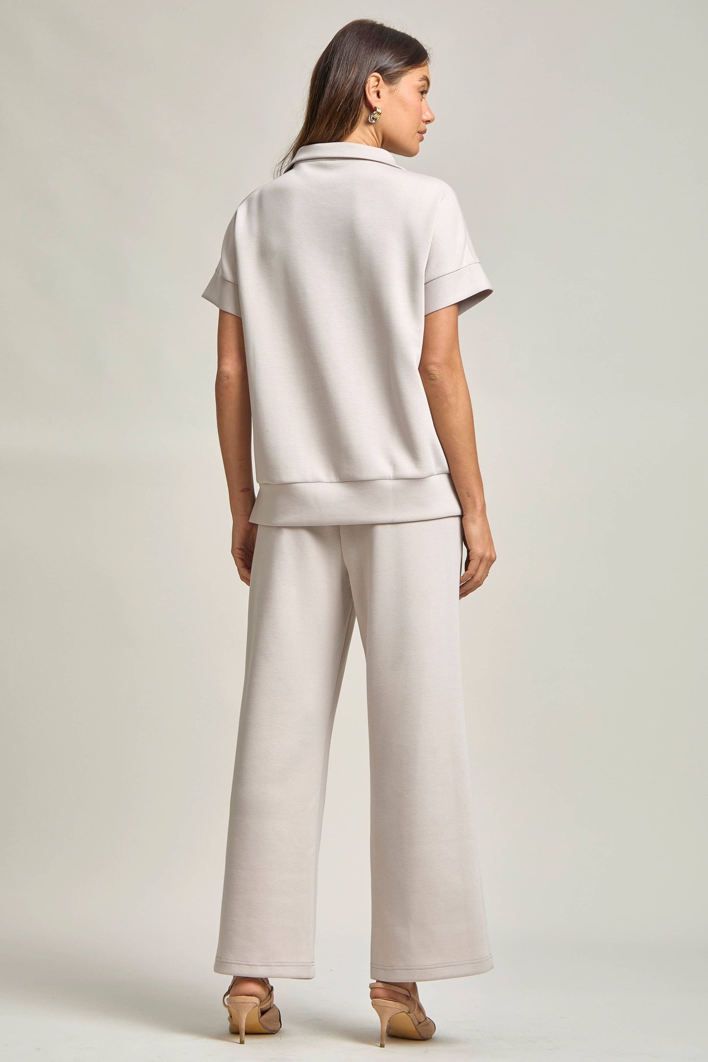 Dear Scarlett - Short Sleeve Quarter Zip + Pants Modal Set TRVSET-CATALINA