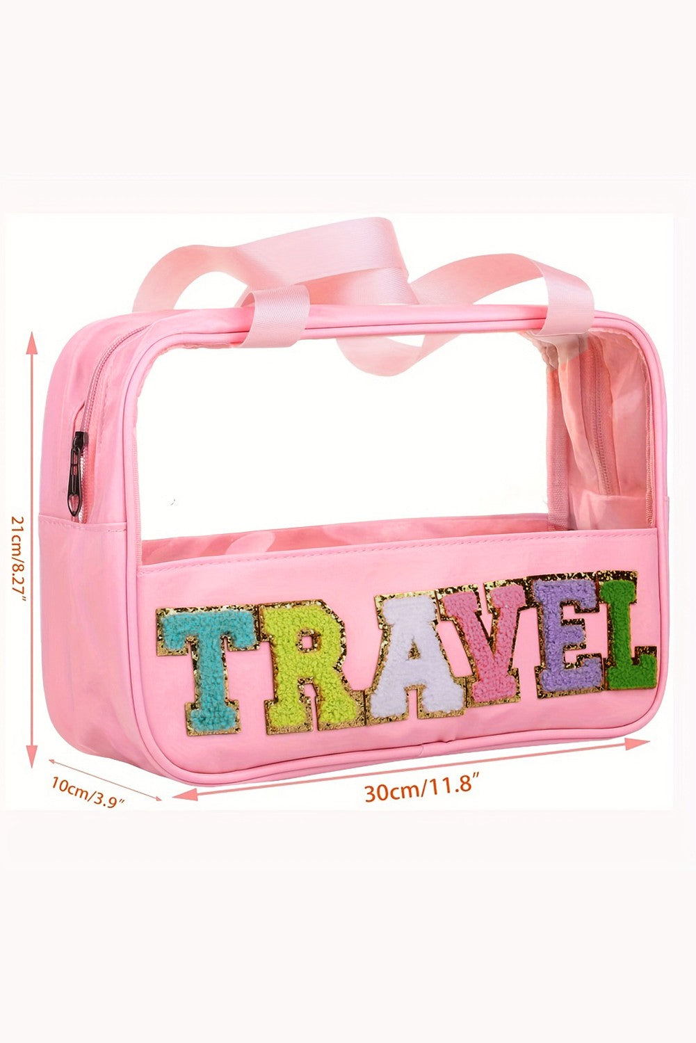 Fashion Letter Clear PVC Makeup Bag