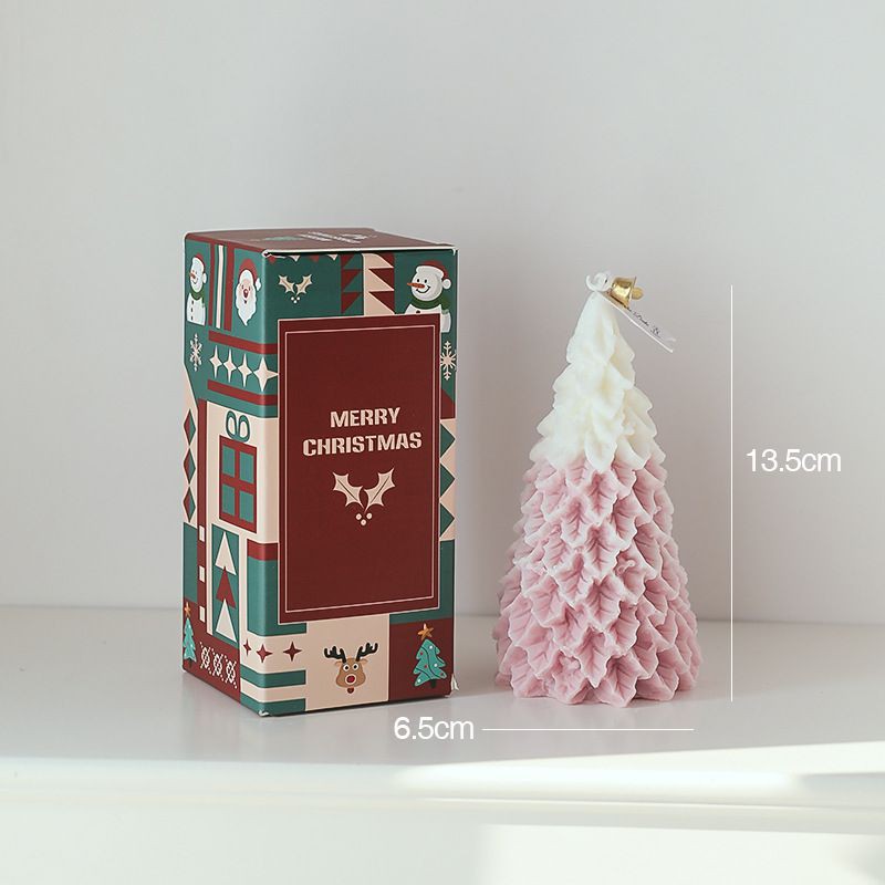 Christmas candle in gift box