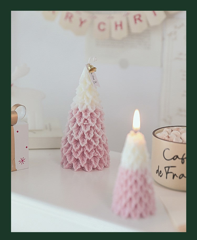 Christmas candle in gift box