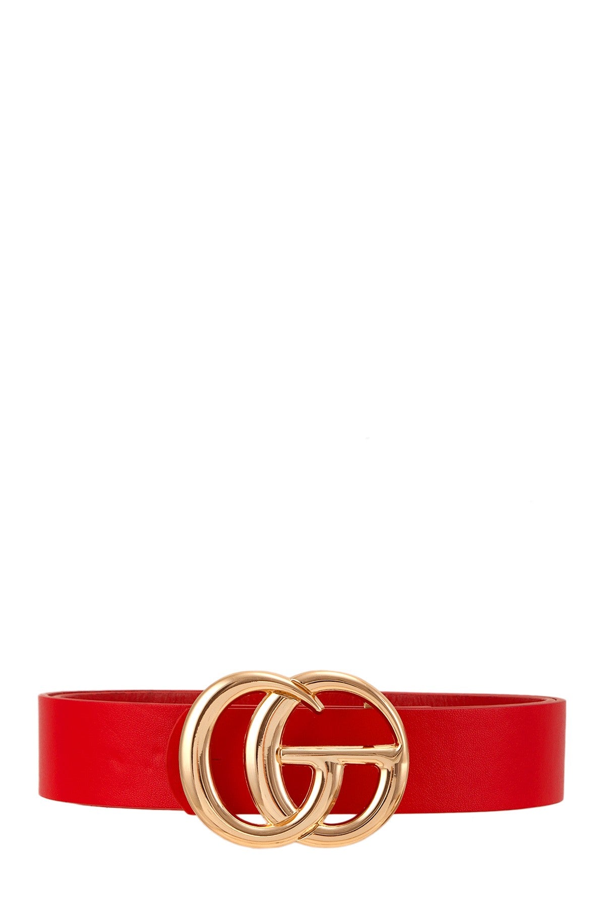 CC Classic Faux Leather Belt with GO Buckle