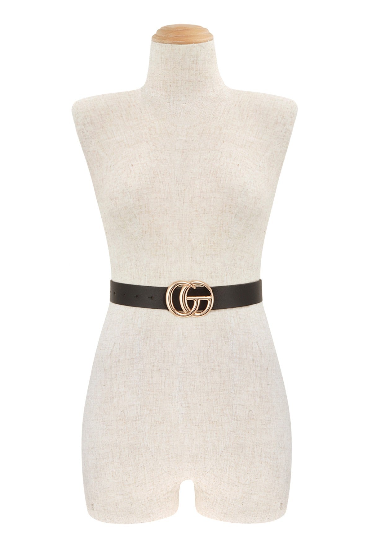 CC Classic Faux Leather Belt with GO Buckle