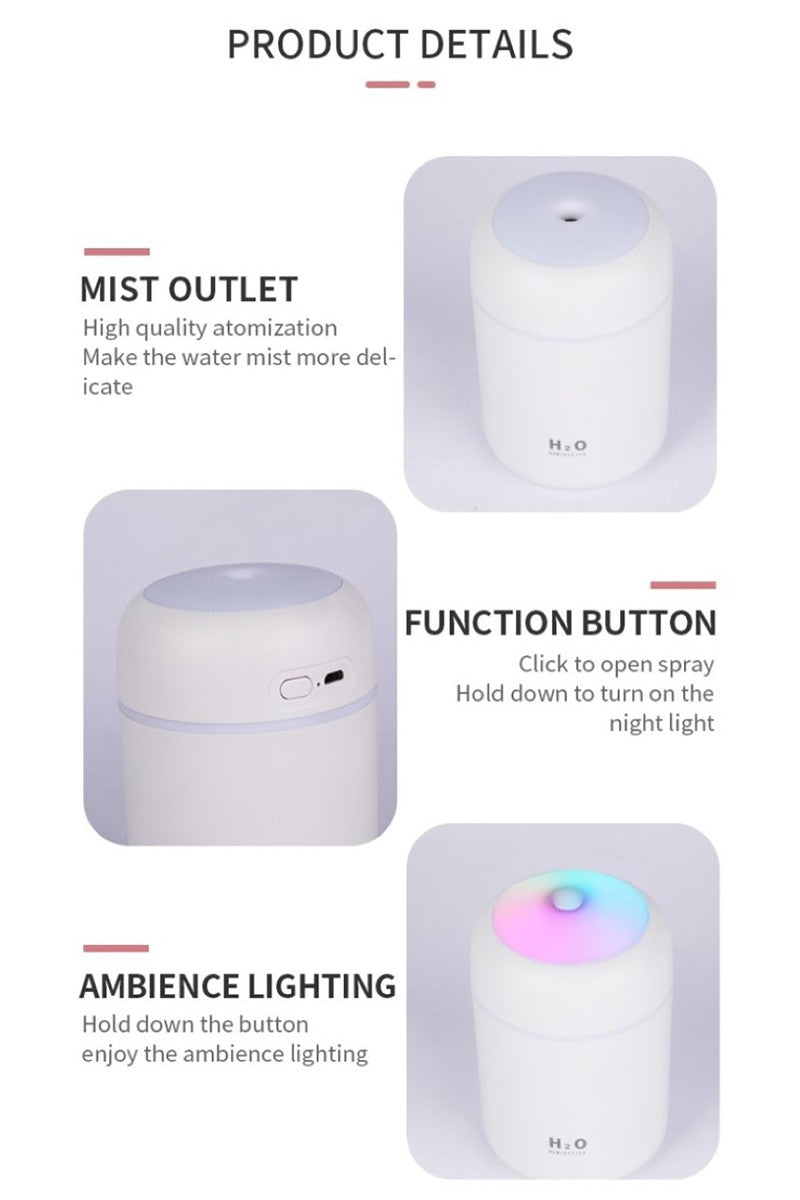 PORTABLE MINI HUMIDIFIER ESSENTIAL OIL DIFFUSER