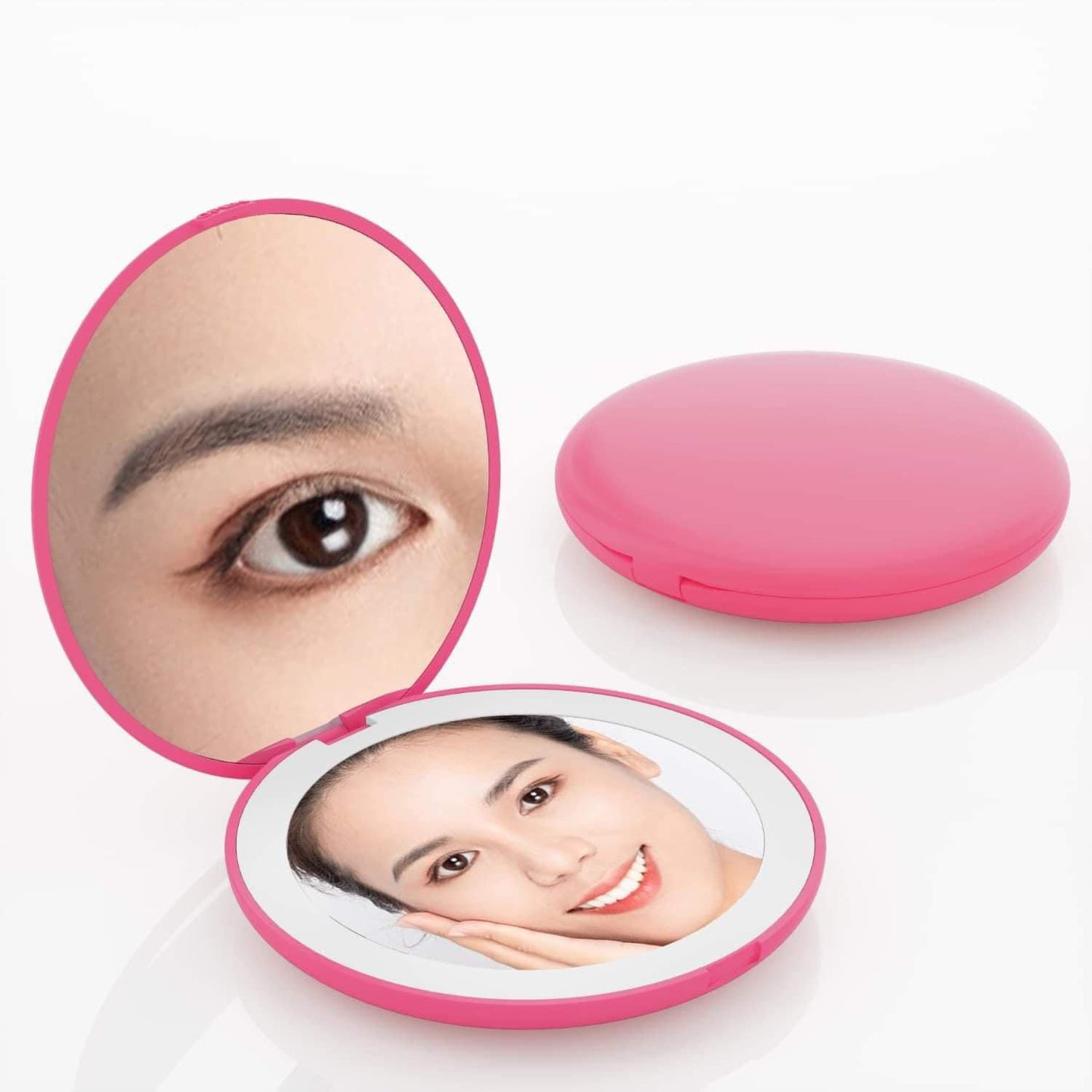 Portable led compact mirror