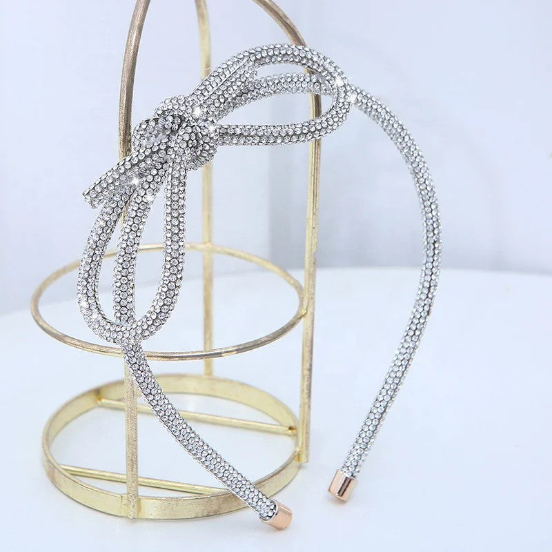 Knotted rhinestone headband