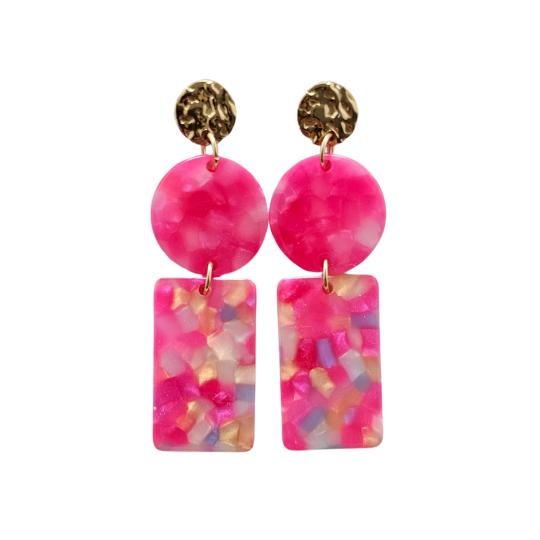 Nora Earrings - Tropical Pink