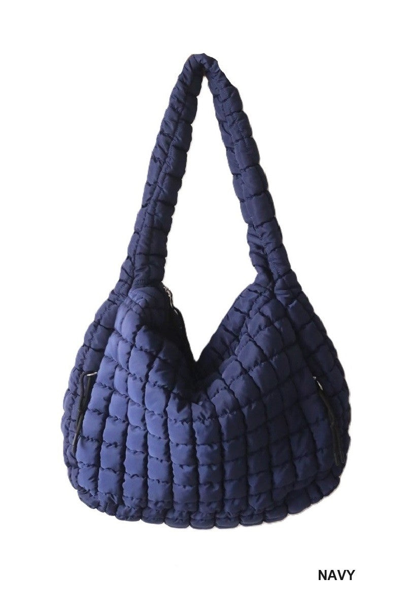 OVERSIZED QUILTED CARRYALL CROSSBODY BAG