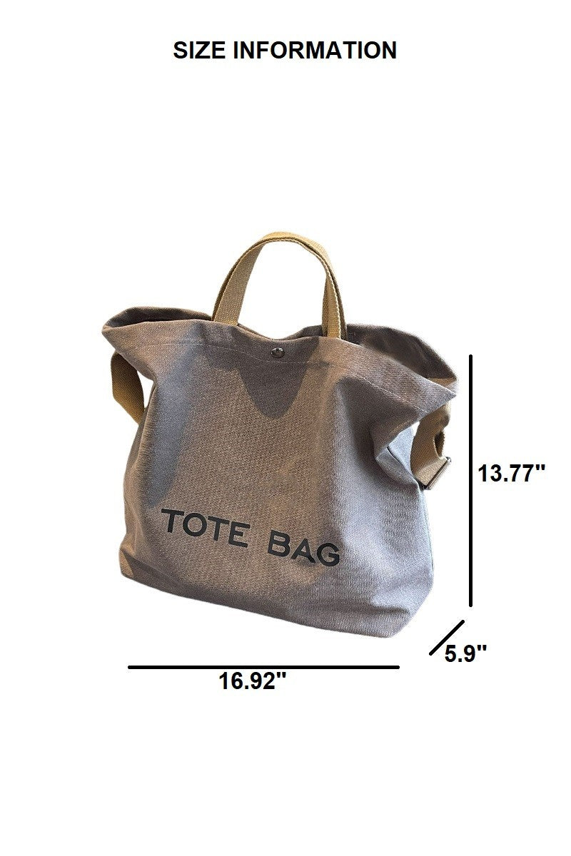 Large Capacity Canvas Shoulder Tote Bag