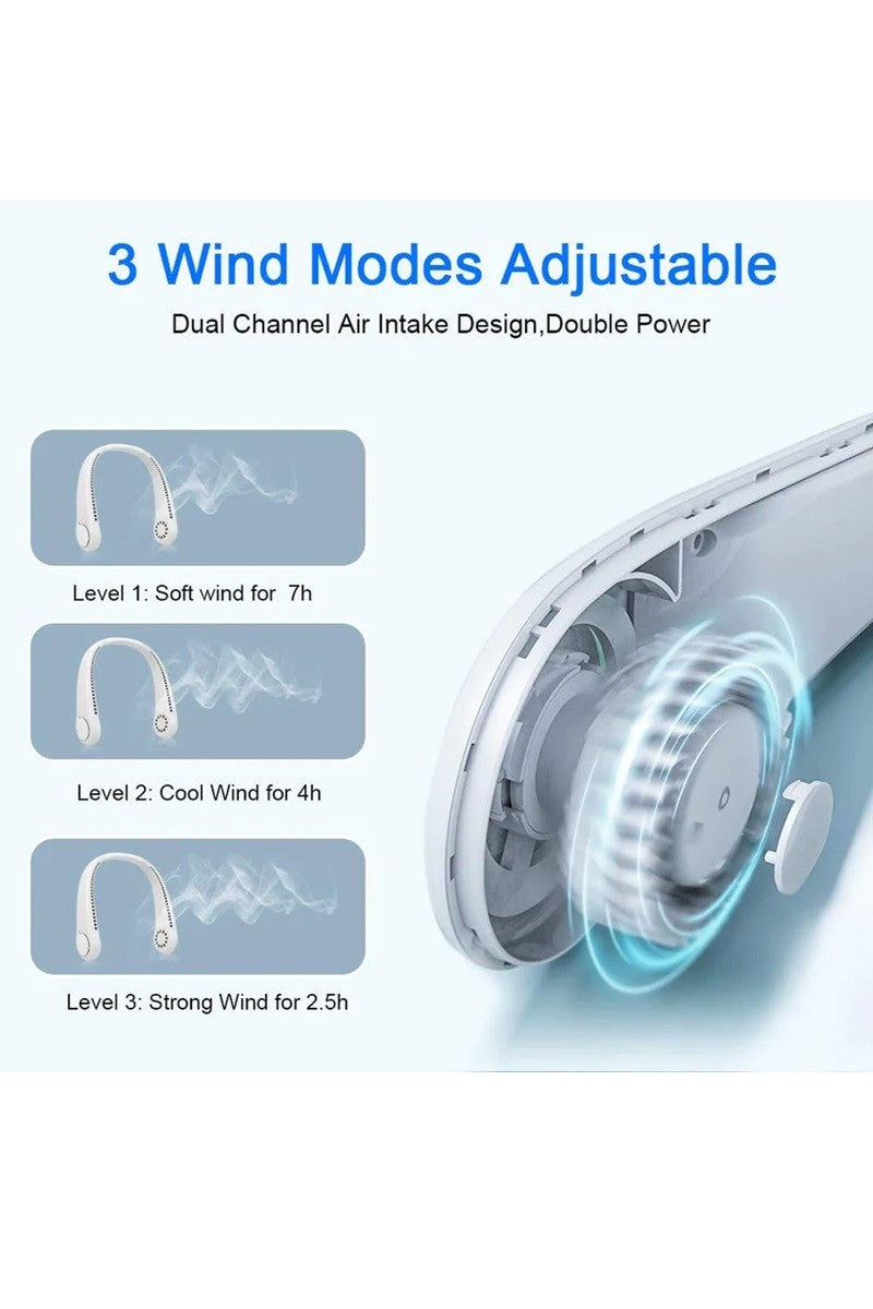 Portable Hands-free Bladeless Neck Fan