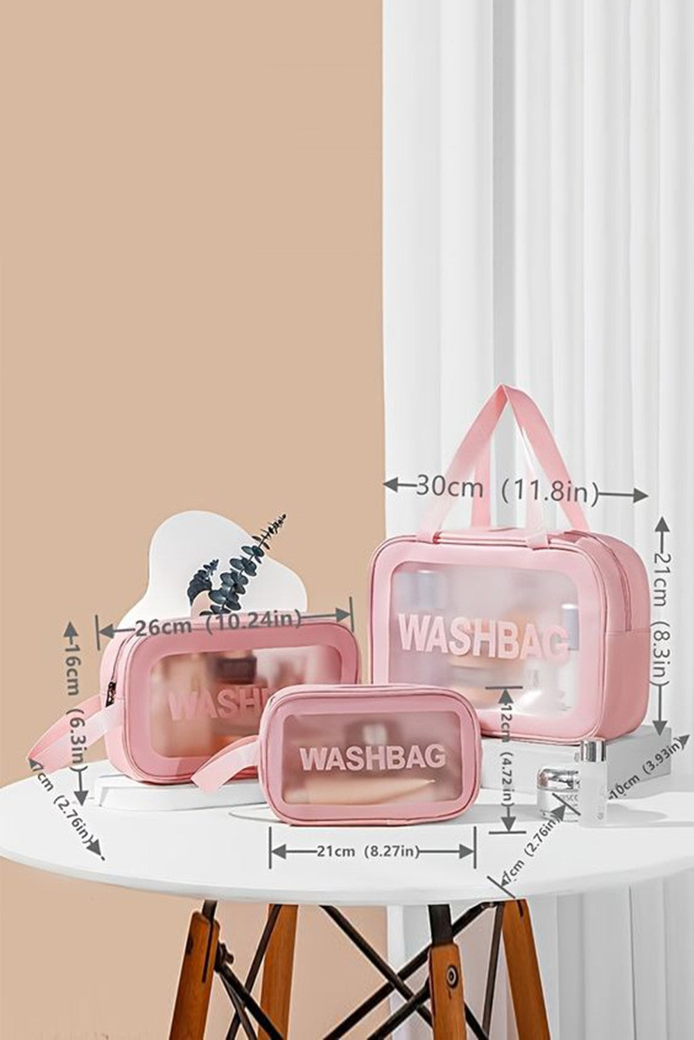 Print Clear Frosted Waterproof Bag Set