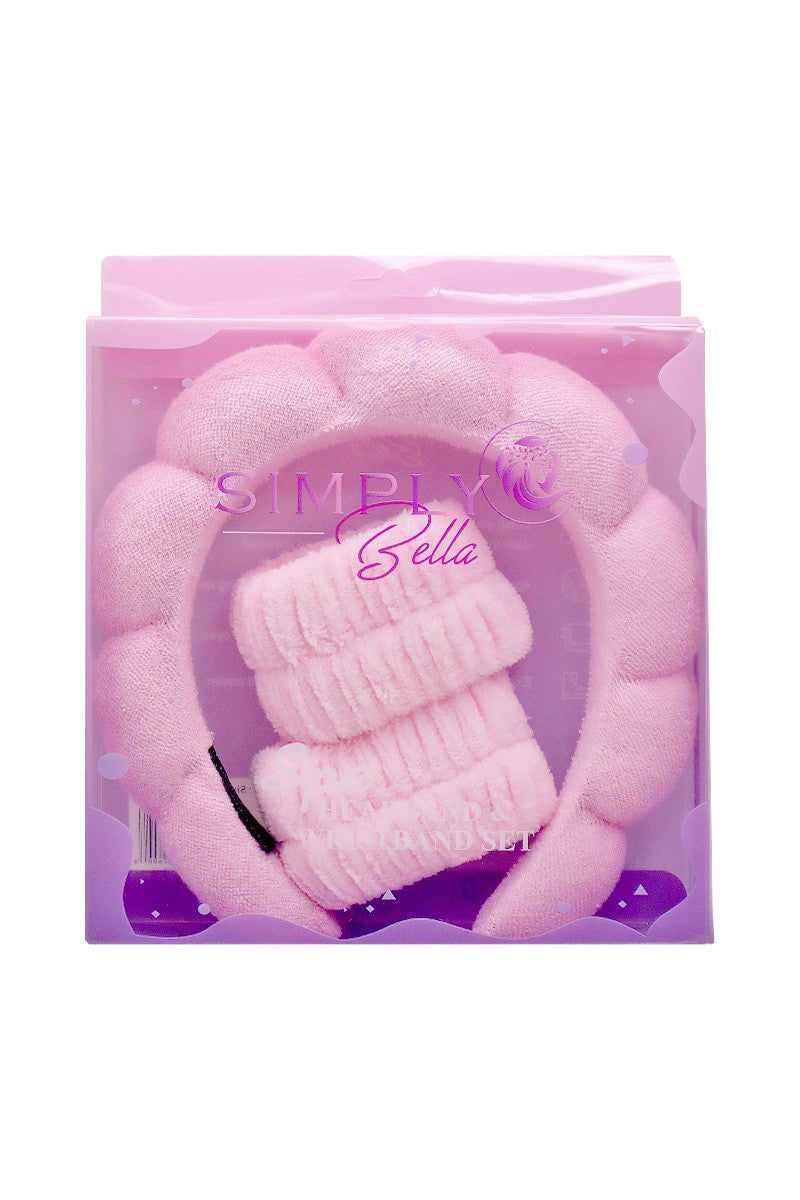 Simply Bella Spa Headband & Wristband Set