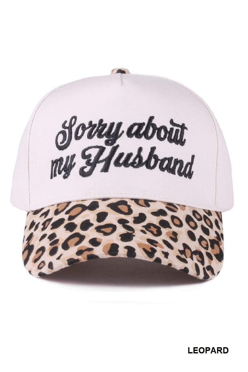 Sorry About My Husband Two Tone Canvas Cotton Cap