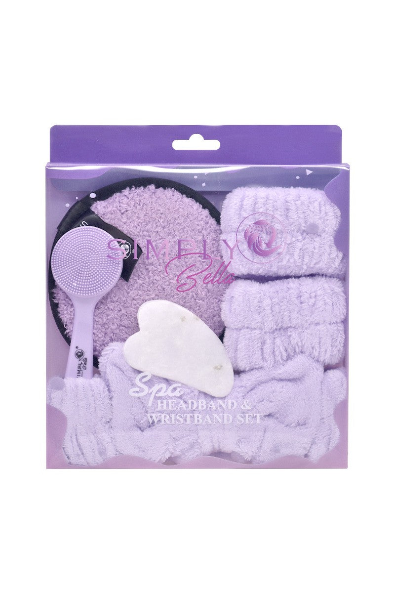 Simply Bella Spa Headband & Wristband Set ALL IN ONE