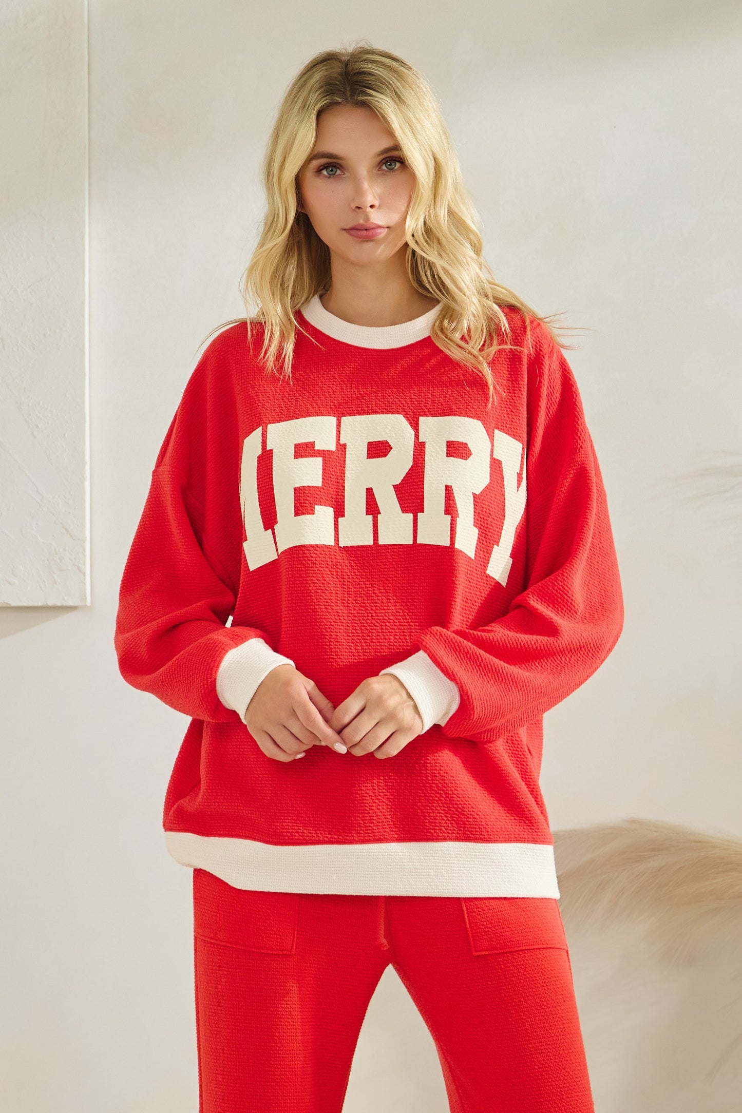 CLOUDY KNIT MERRY RINGER SWEATSHIRT