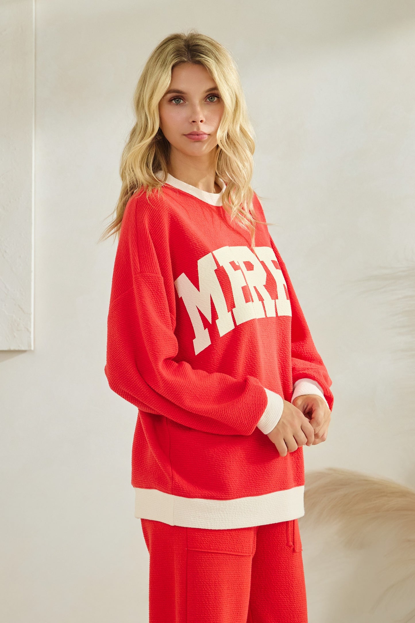 CLOUDY KNIT MERRY RINGER SWEATSHIRT