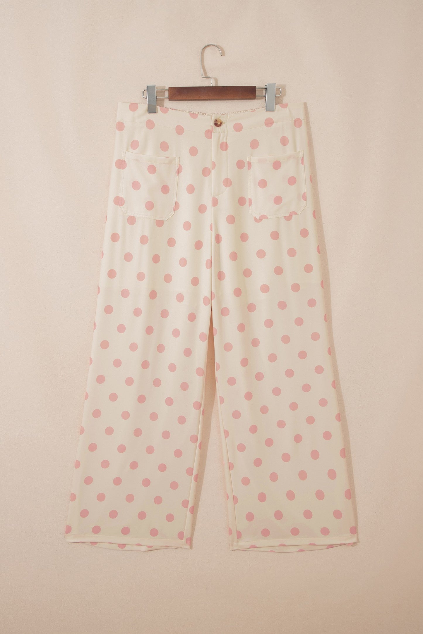 Casual Polka Dot Wide Leg Pants